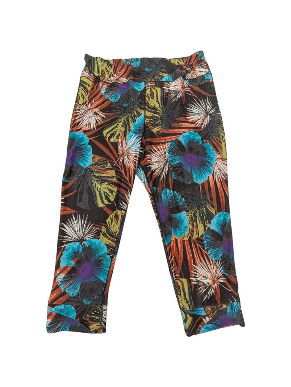Jones New York Sport Athletic Joggers Pants Plus Size 3X Floral Print Tropical